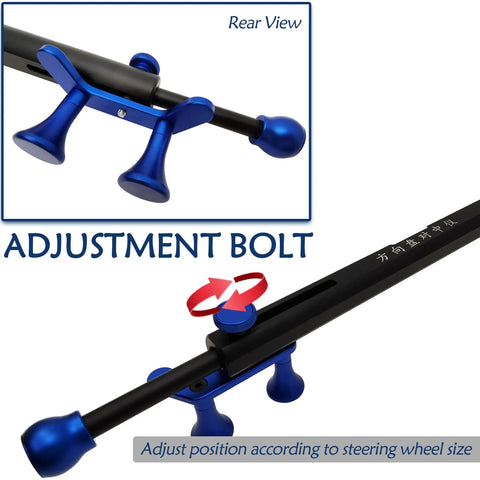 Rear view of Car Steering Wheel Level Alignment Tool Featuring 0.1 Degree Accuracy Max Dia 13.8 Inch showing adjustment bolt.