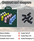Comparison of 80 Pcs Tire Repair Nails Kit With 4 Sizes and other tire plugs, showing design and material differences.