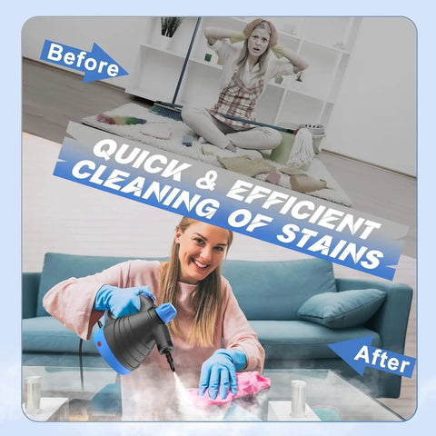 Easy Clean Handheld Steam Cleaner For Home And Car 275F High Temp Fast Heat Multi Surface Steamer Chemical Free cleaning stains