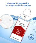 Six Pack Cruise Luggage Tags Waterproof Clear Tags With Heavy Duty Plastic And Stainless Steel Hardware Durable Ship Tag Holders.