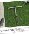 Stainless Steel Soil Sampler Probe with T-Handle on grass, ideal for quick, accurate soil testing in gardens and farms.