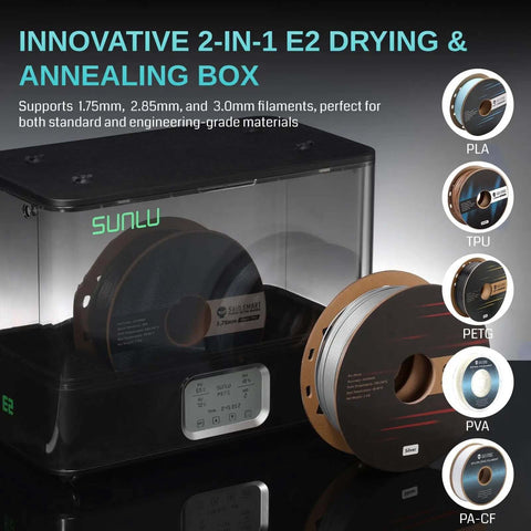Engineering Filament Dryer Box With 110C Heat And 500W PTC Heater, 3 In 1 Drying Anneal And Dehumidify For ABS PC PA-CF