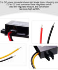 Close-up of 12V To 5V Buck Converter USB Module Three Pack For Car Use Converts DC To 5V Up To 3A 15W High Efficiency 96 Percent