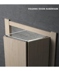 Slick 180 Degree Concealed Door Pivot Hinge For Solid Wood And Flat Folding Layouts Rock Solid Sky And Earth Axis Hardware view from above on wooden door frame.