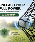 Golf ball hitting the All In One Golf Practice Net With Mat For Backyard And Garage Training Portable Driving Cage With Target Side Barriers