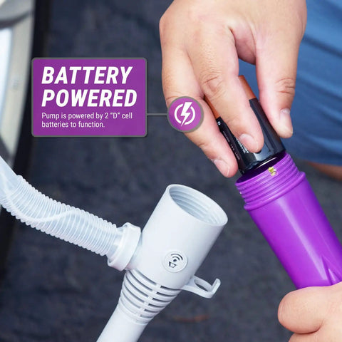 Portable Battery Powered Fuel Transfer Pump With Auto Stop Sensor No Mess 2 Ft Hose 2.4 GPM Flow For Gas And Diesel Easy Fill Loud Beep Alert Requires 2 D Batteries (Not Included), battery powered nozzle close-up