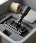 Sturdy Floor Coating Roller Clamp Accessory With Metal Handle Grip Holder Attachment For Tight Control And Stable Base, Ideal For Workshop Use, Industrial Tasks, And DIY Repairs black metal clamp in foam tray