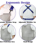 Chainmail Apron For Butchers Heavy Duty Food Grade Cut Resistant Shield With Stainless Steel Mesh And Adjustable Straps showing ergonomic design