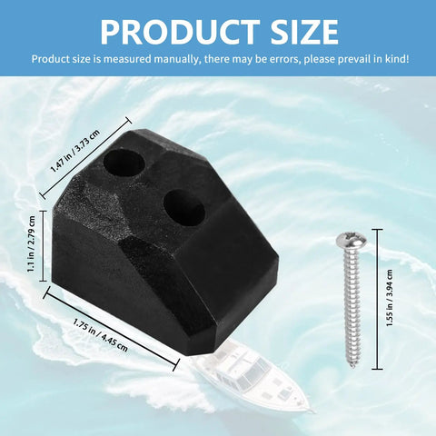 Heavy Duty Pontoon Gate Stop And Door Keeper Hardware Kit Pack Of 2 For Boat Deck Gates, product size shown with screw