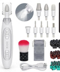 Pro Gear Electric Nail File Kit With Five Speed Settings And Bright Led Light, Includes Eight Drill Bits And Sixty Sanding Bands To Rapidly Strip Gel Polish, Knock Out Stubborn Calluses, And Drop Salon Grade Manicures Daily.