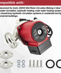 Direct Replacement 110223306 Wet Rotor Circulator Pump for Knockout Hydronic Heating with accessories for installation.
