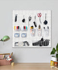 Versatile 95-Piece Pegboard Accessories Kit for Garage and Workshop with hooks, cups, storage baskets, organized on wall