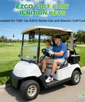 Top Shelf 25 Pack Of Ezgo Golf Cart Keys Delivering Straight Up Factory Ignition Cuts That Slide Right Into Txt Rxv Models For 1981 Forward with drivers in a golf cart.