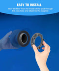 Installing Go-To Pool Inlet Strainer Kit Replacement For Intex And Coleman Above Ground Pools, showing 1.5 inch fittings