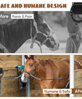 Heavy Duty Solid Steel Horse Tie Ring Set Two Pack With Expansion Screws 3 By 3 Inch Cross Ties Down For Stable Barn Tack Room Black Built Like A Tank, horse before and after using tie ring in stable