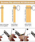 Diagram of screw installation for Brushed Gold Cabinet Knobs 2 Pack 1-1/4 Inch Round Zinc Alloy Hardware For Cabinets And Drawers.