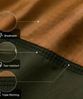 Close-up of Double Camping Hammock All-In-One Set in Fruit Green Gradient, showing breathable, tear-resistant material and triple stitching.