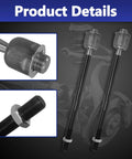 Six Piece Tie Rod End Kit With Boots For 2007 Through 2014 Chevrolet Silverado Tahoe Suburban And 2007 Through 2013 GMC Sierra 1500 Yukon XL 1500 Yukon Front Inner And Outer Tie Rod Ends