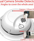 Hardwired Dual 4K Covert Security Camera Disguised As A Classic Smoke Detector dropping major quality with dual camera angles.