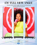 Slick Big 80 Inch P1.86 Flexible Led Screen Digital Signage Display showing 178° full view angle with vibrant colors.