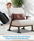 Effortless Home Move Sliders Two In One Heavy Duty Furniture Movers With Carpet Gliders And Plush Hard Floor Socks Multi Surface Moving Kit securing a chair on carpet.