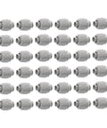 Heavy Duty Thirty Six Piece Half Inch PVC Liquidtight Straight Conduit Connectors For Electrical Wiring Jobs displayed in rows.