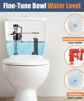 Universal Toilet Flusher Replacement Kit with Water Saving Height Adjustable Fill Valve and 2 Inch Flapper Quiet Anti Siphon Inside Tank Includes Toilet Handle Lever Red 1 Pack in toilet tank