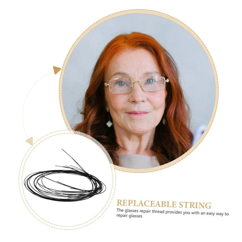 Eyeglass Repair String For Half Frame Glasses Scratch Resistant Maintenance Tool Lightweight Eyewear Fixing Thread