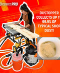 Low Profile Dust Collector Accessory That Quickly Sucks Up Fine Sawdust And Coarse Shavings With Zero Hassle in workshop setup.