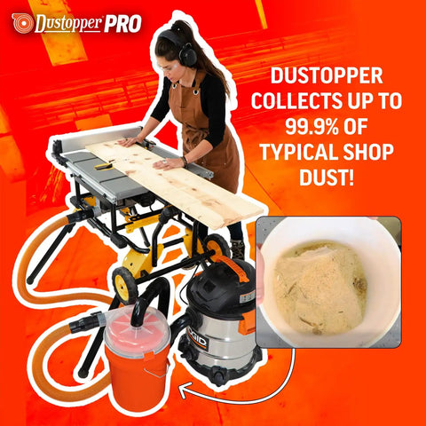 Low Profile Dust Collector Accessory That Quickly Sucks Up Fine Sawdust And Coarse Shavings With Zero Hassle in workshop setup.