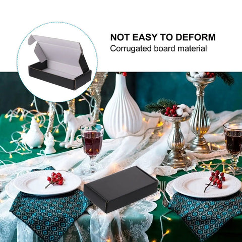 15 Pack Black Corrugated Paper Shipping Boxes Multi Functional Durable Easy Assembly Packaging Boxes for Mailing and Shipping Supplies