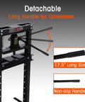 12 Ton Hydraulic Shop Press With Floor Mount Adjustable Working Table Height Includes Press Plates H Frame Garage Floor Press for Auto Body Metal Fabrication DIY Projects High Pressure Bottle Jack and Durable Black Finish