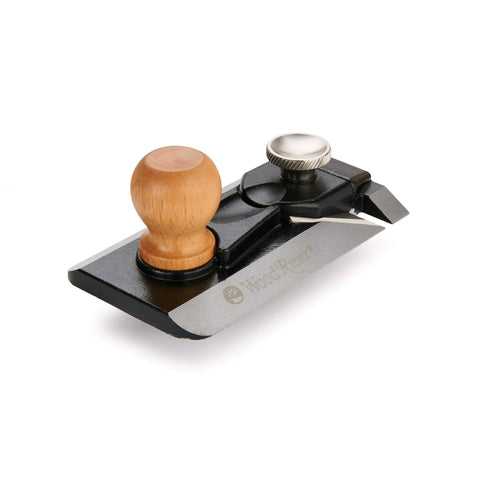 Heavy Duty Precision Side Rabbet Plane For Serious Makers Featuring Rock Solid Steel Construction T10 Sharp Blades And Dead Nuts Accurate Depth Control total shop essential, with wooden handle and metal adjustments.