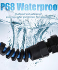 Durable Nylon Cable Gland Waterproof IP68 With Strain Relief For Three Quarters Inch Cables NPT Three Quarters Inch Ten Pack
