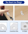 Heavy Duty White Metal L Brackets 20 Pack Rock Solid Corner Mounts shown with installation details and fit features.