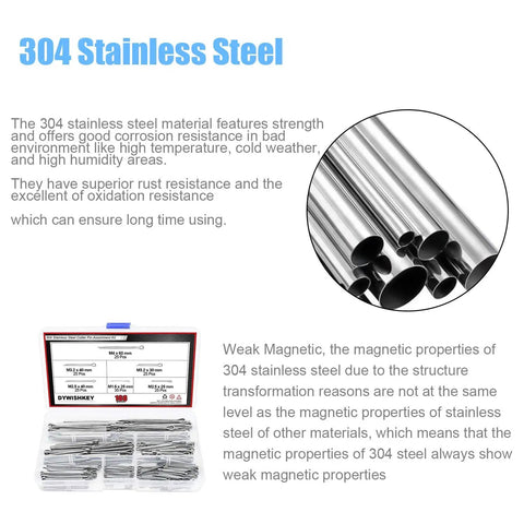 Job Site Ready 304 Stainless Steel Cotter Pins Assortment Kit 160 Piece Hairpin Clip Set For Auto Repair Farm Equipment And Shop Builds That Lock Solid Through Rough Daily Grinds