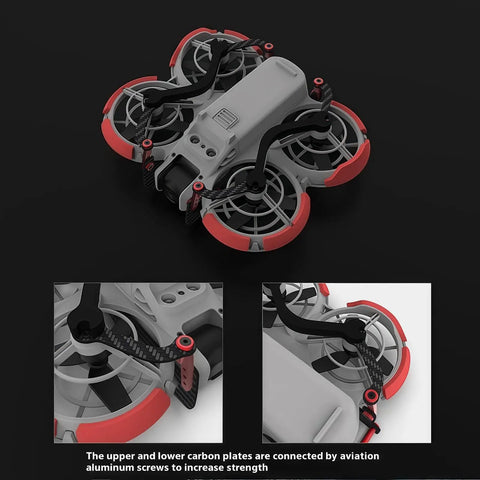 Ultra Lightweight Drone Anti Collision Protection Kit With 3K Carbon Fiber Frame And Aviation Aluminum Hardware displayed