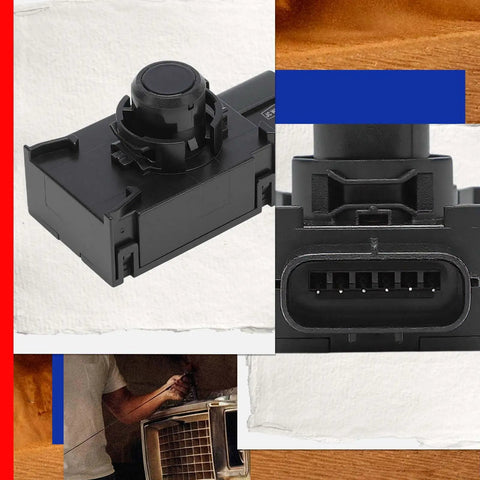 Front Or Rear Reverse Parking Sensor For Lexus ES350 2007 2012 Replacement Backup Aid With Six Blade Terminals No Wiring Harness Included Durable Sensor With Easy Install Front Or Rear Sensing For Safe Parking, black plastic 6-pin connector