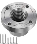 Rock Solid Heavy Duty Steel Wood Lathe Faceplate With No Sweat Mounting Threads And Four Bolt Clamping Holes For Serious Wood Turning Projects That Require Tough Durability And Pro Level Performance. 2 inch size with threaded interior.