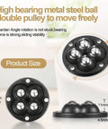 No Sweat Peel And Stick Roller Caster Pack With Hella Smooth 360 Swivel Wheels For Sliding Heavy Storage Totes, double pulley design