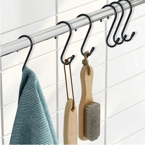 12 Pack Four And A Half Inch Vinyl Coated S Hooks Heavy Duty Non Slip Closet Hooks For Hanging Jeans Clothes Towels