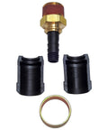 Rubber Air Line Quick Repair Swivel Kit For Trucks And Trailers With 3/8 NPT Fittings, Easy Install, Pre-Applied Thread Sealant, Downtime Saver, Includes Wrench, Assembly Rings, And Fix It Pack For Fast Field Repairs, with brass fitting and rubber hose ends