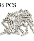 36 Pack 14mm Spoke Nipples for 14G Mountain Bike Wheels, Silver Carbon Steel, Built Tough and Rust Resistant, Fits MTB And Road Bikes