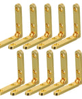 10Pcs Zinc Alloy 90 Degree Hinges for Miniature Furniture and Wooden Boxes Chest Case Hinges Jewelry Box Hinges Desk and Cabinet Hardware