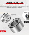 Heavy Duty Front And Rear Wheel Bearings For Polaris Sportsman Ranger Ace 400 500 570 600 700 800 40X74X40Mm with steel cover and rubber comparison.