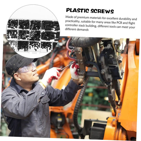 Worker using durable nylon standoff and screw kit with washers and nuts for PCB flight controllers and motion sensors