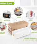 11 Inch By 150 Foot Vacuum Sealer Bags Roll With Built In Cutter, BPA Free shown with multifunctional uses and dust proof box