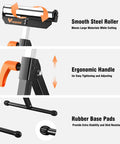 Roller Support Stand Twin Pack With 132 Lb Capacity Each, Heavy Duty Steel Roll Stand With Adjustable Height for workshop use
