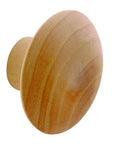 1-3/4 Inch Hardwood Bi-Fold Pull Knob, natural finish, front view, part of Sweet 10-Pack, for solid wood doors, easy install