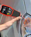 Must-Have Paint Thickness Gauge For Cars With Auto Rotating Display And Ferrous And Non Ferrous Substrate Recognition, 1250 Micron Range And 0.1 Micron Resolution, Zero And Two Point Calibration, Custom High Low Alarms used on car panel
